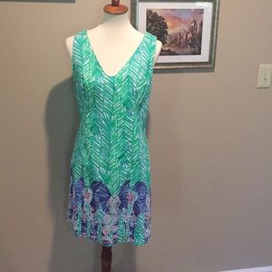 NWOT Lilly Pulitzer green elephant dress size 8